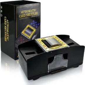 Nileole Rechargeable 2 Decks Card Shuffler, Automatic 2000 MAh Quiet Electric Shuffler, Playing Cards, Texas Hold'em, Poker, Home Card Games, Blackjack