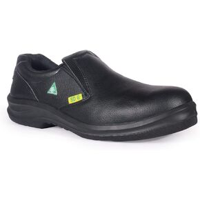 KPR Safety O-807 Men's Slip-On Safety Shoes for Hospital & Kitchen - ASTM Approved, Waterproof Premium Micro-Fibre, Composite Toe Cap, Anti-Slip, ESD, Wide Width