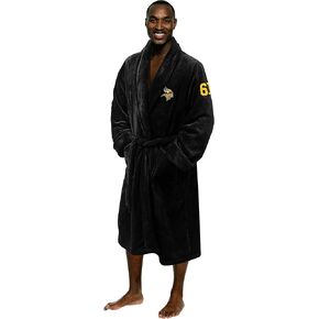 Northwest The Company OFFICIAL NFL Minnesota Vikings Men's L/XL Silk Touch Bath Robe With Number, 26" x 47"