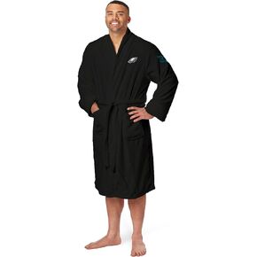 Northwest The Company Official NFL Philadelphia Eagles S/M Silk Touch Bath Robe with Number, Black, 25" x 47"