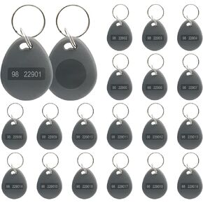 50PCS 26 bit Prox Keyfobs Proximity Fob Frequency 125KHZ H-ID Compatible with Prox Key ISOProx 1326 1346 1386 H10301 Card Reader,Isoprox Contactless Keyfobs for Majority of Access Control Systems,Grey