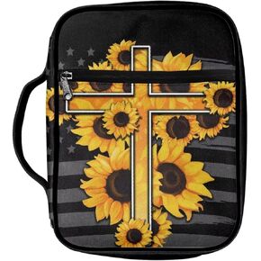 The Lord is My Strength and My Shield Bible Bag Pink Flower Hummingbird Pattern Large Bible Covers for Women Lightweight Bibble Bag and Totes Zippered Bible Carrying Case Handbag