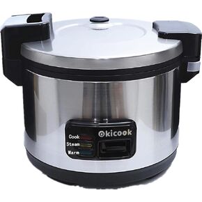 10L Commercial Rice Cooker, Big Rice Cooker for Restaurant, Electric Rice Cooker, 42 Cups (Cooked), Rice Warmer Soup, Porridge Warmer for Family, Parties