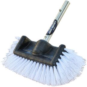 Big Bird Brush (Stiff) White Boat Deck Scrub Brush for Cleaning and Washing - Boat Cleaner & Car Cleaner