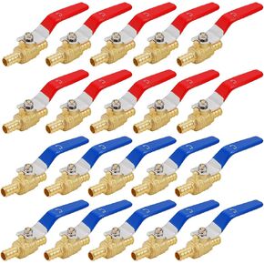 (4 Pack) Lidertik 1/2 inch PEX-B Crimp Ball Valve Shut Off Valve 1/4 Turn Valve LI-QF1-1807-0.5(4 PCS)