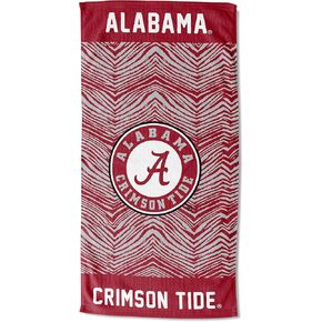 Northwest Zubaz NCAA Classic Zebra Print Beach Towel, 30x60, Ohio State Buckeyes
