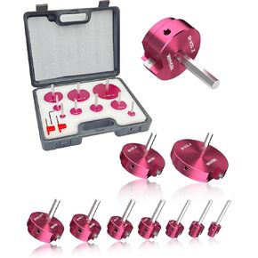 طقم مخرطة أنابيب PVC مكون من 9 قطع، موفر تركيب PVC، مخرطة أنابيب، مخرطة PVC متوافقة مع مثاقب 1/2 بوصة تتضمن PPR50، PPR75، PPR100، PPR125، PPR150، PPR200، PPR250، PPR300، PPR400 لـ SCH40 PVC ABS CPVC