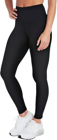 سروال يوجا سميك عالي الخصر للنساء - تحكم في البطن 25 بنطال للتمرين بدرزة داخلية، ناعم زبداني مع جيب للخصر in Kuwait