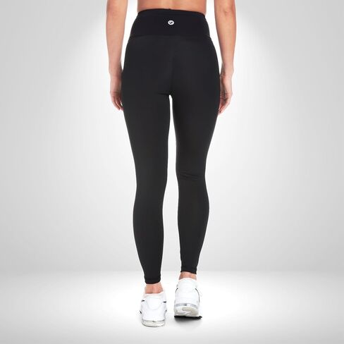 سروال يوجا سميك عالي الخصر للنساء - تحكم في البطن 25 بنطال للتمرين بدرزة داخلية، ناعم زبداني مع جيب للخصر in Kuwait