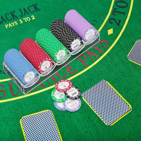 Cosmos 2 Pcs Poker Chip Holder Acrylic Poker Chip Tray Rack Chips Storage Display Case, Each Holds 100 Chips, Poker Table Dealer Chips Tray for Home Party Club in Saudi Arabia