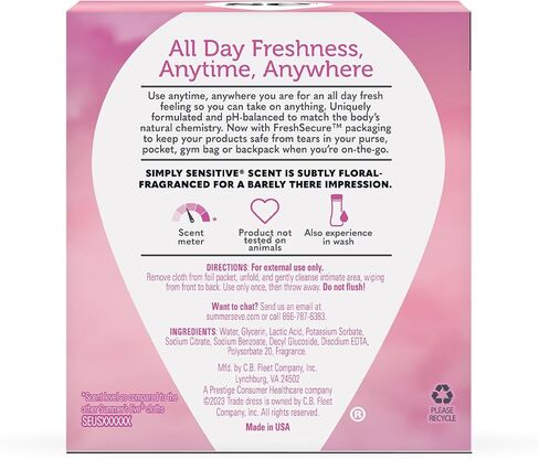 مناديل مبللة للبشرة الحساسة من سمرز ايف، عبوة مكونة من 12 منديلًا ومناديل مبللة للبشرة الحساسة ببساطة، 5 قطع عبوة من 3 قطع in Kuwait