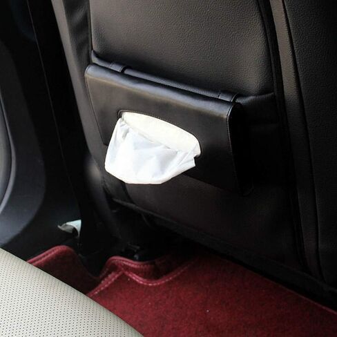 Car Tissue Holder with 7 Refill, Car Tissues Box, Car Napkin Case, Car Tissue Paper Refill for Car, Leather Tissue Dispenser for Car Visor Beige in Saudi Arabia