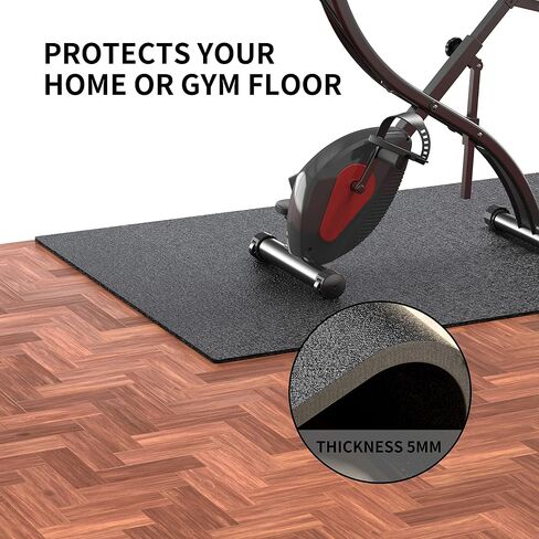PROIRON Gym Floor Mat,Treadmill Mat 45"x32"/47"x24"/79"x36",Gym Matt for Home Gym，Floor Protector Mat,Exercise Equipment Mat for Exercise Bike, Weight Bench, Rowing Machine, Cross Trainer, Gym Fitness Workout Training Mat in Saudi Arabia