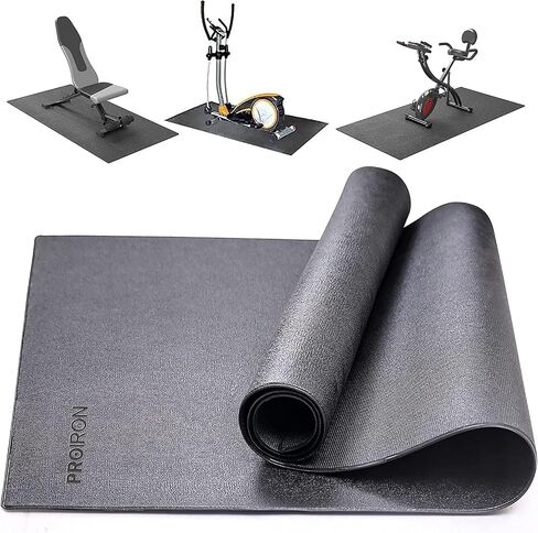 PROIRON Gym Floor Mat,Treadmill Mat 45"x32"/47"x24"/79"x36",Gym Matt for Home Gym，Floor Protector Mat,Exercise Equipment Mat for Exercise Bike, Weight Bench, Rowing Machine, Cross Trainer, Gym Fitness Workout Training Mat in Saudi Arabia
