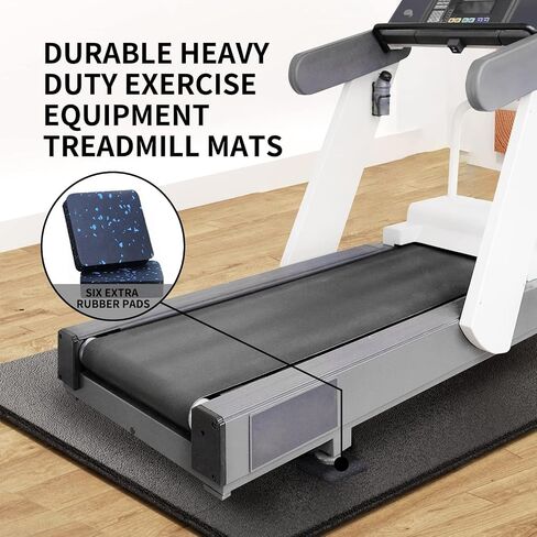 PROIRON Gym Floor Mat,Treadmill Mat 45"x32"/47"x24"/79"x36",Gym Matt for Home Gym，Floor Protector Mat,Exercise Equipment Mat for Exercise Bike, Weight Bench, Rowing Machine, Cross Trainer, Gym Fitness Workout Training Mat in Saudi Arabia
