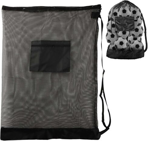 Soccer Ball Bag, Mesh Ball Bag, Large Capacity Oxford Cloth Drawstring Mesh Sports Storage Bag For Sports Equipment, Beach Travel, Outdoor Activities, Swimming Gear in Saudi Arabia