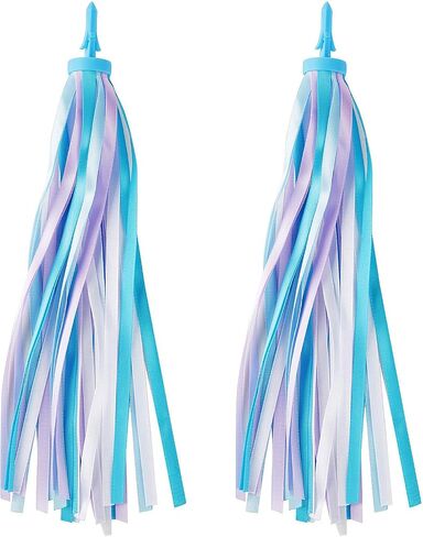Umatoll 1 Pair(2pcs) Kid's Bike Streamers, Colorful Bicycle Tassels Ribbon for Girls Boys, Balance Bike Scooter Handlebar Accessories in Saudi Arabia