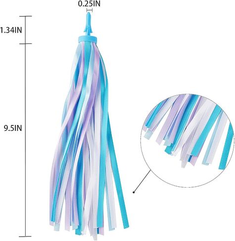Umatoll 1 Pair(2pcs) Kid's Bike Streamers, Colorful Bicycle Tassels Ribbon for Girls Boys, Balance Bike Scooter Handlebar Accessories in Saudi Arabia