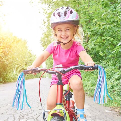 Umatoll 1 Pair(2pcs) Kid's Bike Streamers, Colorful Bicycle Tassels Ribbon for Girls Boys, Balance Bike Scooter Handlebar Accessories in Saudi Arabia