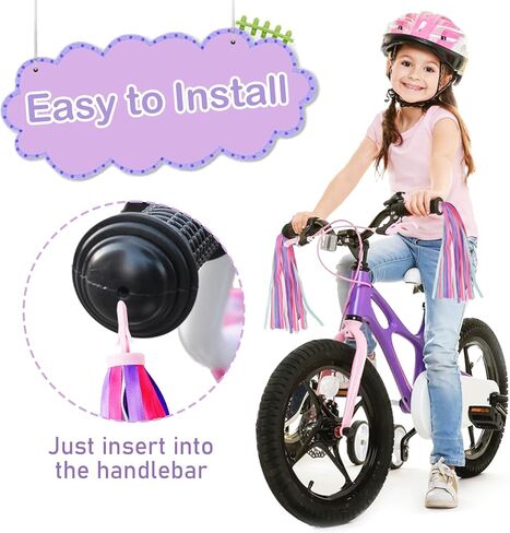 زوج واحد من Umatoll (قطعتان) لدراجات الأطفال، شريط شرابات ملون للدراجة للفتيات والأولاد، ملحقات مقود الدراجة المتوازنة in Kuwait