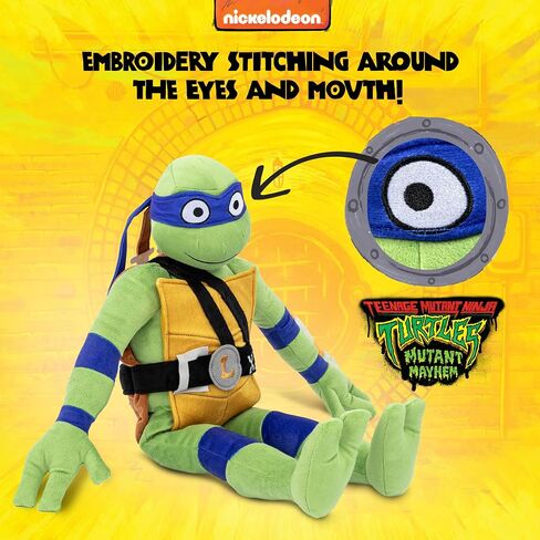 وسادة قطيفة من Nickelodeon Teenage Mutant Ninja Turtles Leonardo Buddy - وسادة شخصية محشوة فائقة النعومة - ألياف البوليستر الدقيقة، 66 سم in Kuwait