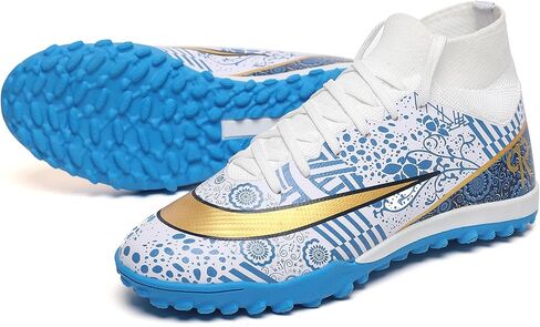 Boys Soccer Shoes Turf Youth Soccer Cleats Kids Spike TF High-Top Football Boots for Outdoor Training Club TF in Saudi Arabia