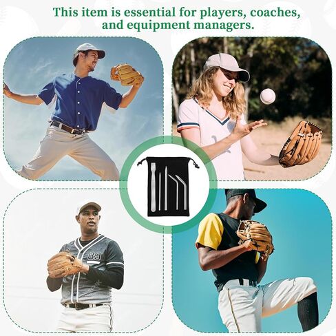 4pcs Baseball Lacing Needle Glove Lacing Needles Stainless Steel Baseball and Softball Glove Lacing Needles Shoelace Repair Kit Leather Lacing Needle Curved Needles Tool Mitt Repair and Relacing Kit in Saudi Arabia