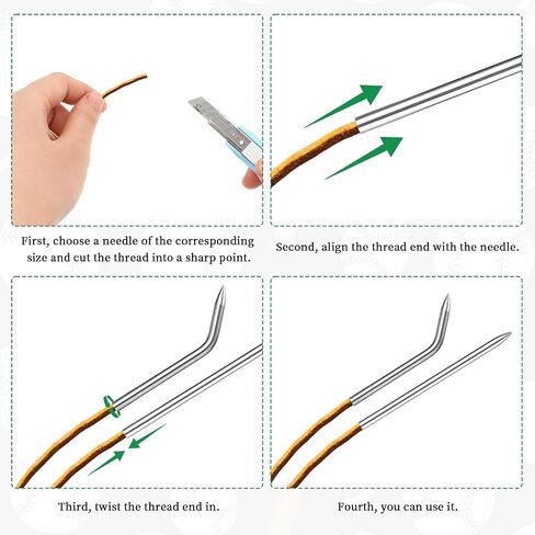 4pcs Baseball Lacing Needle Glove Lacing Needles Stainless Steel Baseball and Softball Glove Lacing Needles Shoelace Repair Kit Leather Lacing Needle Curved Needles Tool Mitt Repair and Relacing Kit in Saudi Arabia