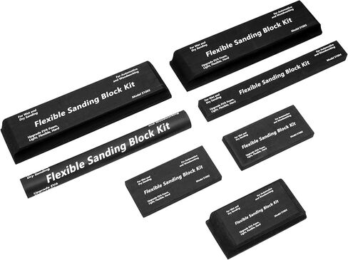 Nisorpa 7 قطع من مكعبات الصنفرة، مجموعة صنفرة جافة أو رطبة، كتل صنفرة مرنة من إسفنج EVA، هيكل تلقائي لأدوات الكي الخشبية والبلاستيك، بدون ورق صنفرة in Kuwait