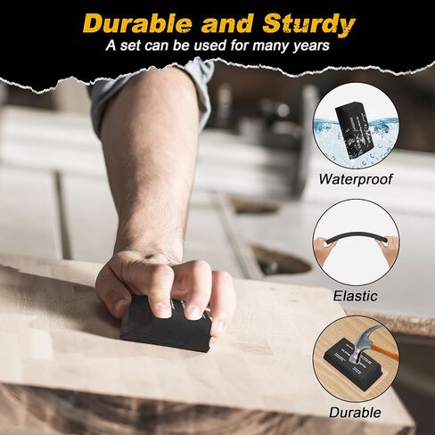 Nisorpa 7 قطع من مكعبات الصنفرة، مجموعة صنفرة جافة أو رطبة، كتل صنفرة مرنة من إسفنج EVA، هيكل تلقائي لأدوات الكي الخشبية والبلاستيك، بدون ورق صنفرة in Kuwait