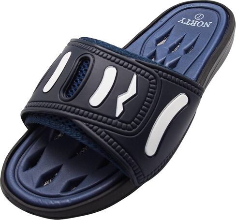 NORTY Slides for Men - Quick Drying Men's Slides Beach and Pool Sandals Men - Casual Shower Shoes Men in Saudi Arabia