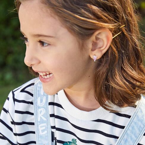 Elensan Sterling Silver Earrings for Women Fashion Cartilage Huggie Hoop Charms Mouse Earrings with CZ Hypoallergenic Jewelry Birthday Gift for Women in Saudi Arabia