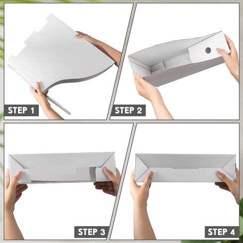 Thenshop 6 Pieces 12 x 12 Scrapbook Paper Organizer Vertical Storage Bin for Holding 12" x 12" Papers, Scrapbook Papers, Vinyl Sheets, Cardstocks, Magazine, File, Document, White in Saudi Arabia