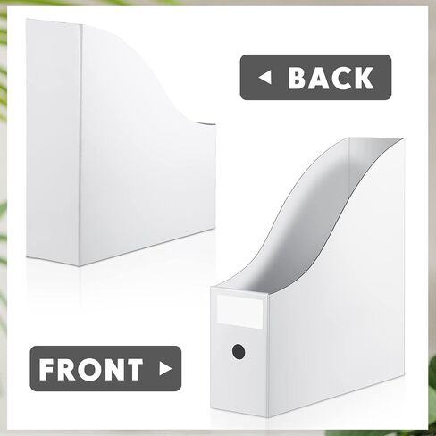 Thenshop 6 Pieces 12 x 12 Scrapbook Paper Organizer Vertical Storage Bin for Holding 12" x 12" Papers, Scrapbook Papers, Vinyl Sheets, Cardstocks, Magazine, File, Document, White in Saudi Arabia