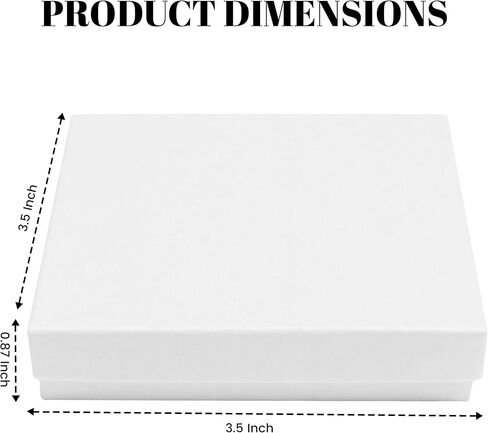 Novel Box® Made in USA Jewelry Gift Box in Pink Kraft with Removable Cotton Pad 3.5X3.5X0.9 (Pack of 15) + NB Cleaning Cloth in Kuwait