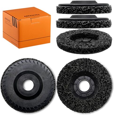 5 عبوات من أقراص تقشير الطلاء مقاس 4.5 بوصة لمطحنة الزوايا لتنظيف وإزالة طلاء الطلاء ولحامات الصدأ (115 مم × 22 مم) (4-1/2 بوصة × 7/8 بوصة) in Kuwait