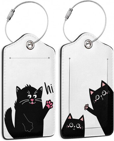 Red Spider WebLuggage Tags for Suitcases,2 Pack Spider Luggage Tag,Leather Stainless Steel Loop Label Tag for Women Men Girls Travel Bag Suitcase in Saudi Arabia
