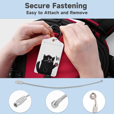 Red Spider WebLuggage Tags for Suitcases,2 Pack Spider Luggage Tag,Leather Stainless Steel Loop Label Tag for Women Men Girls Travel Bag Suitcase in Saudi Arabia