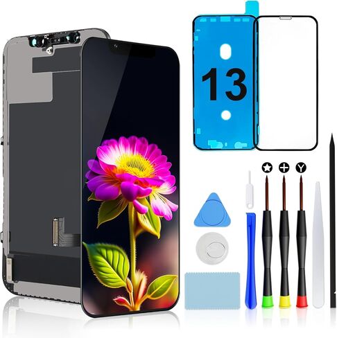Brinonac for iPhone 12 Mini Screen Replacement Kit - 5.4 inch Full HD LCD Display, Touch Digitizer Assembly Set with Repair Tools and Tempered Glass Protector in Saudi Arabia