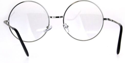 SA106 Womens Hippie Groove Oversize Clear Lens Metal Rim Eye Glasses in Saudi Arabia
