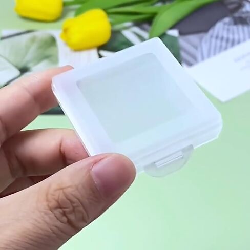 Farmer Mani 12 Pieces Square Empty Mini Clear Plastic Storage Containers with Lids for Tiny Items and Other Craft Projects.(1.85 x 1.85 x 0.32 inch) in Saudi Arabia