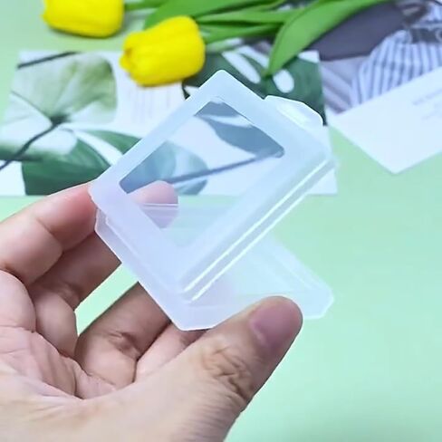Farmer Mani 12 Pieces Square Empty Mini Clear Plastic Storage Containers with Lids for Tiny Items and Other Craft Projects.(1.85 x 1.85 x 0.32 inch) in Saudi Arabia