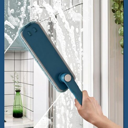 Microfiber Cleaning Mop, 360 Degree Rotatable Foldable Desktop Mop, 2pcs Replacement Mop Pad for Kitchen, Bathroom, Home,Windshield, in Saudi Arabia