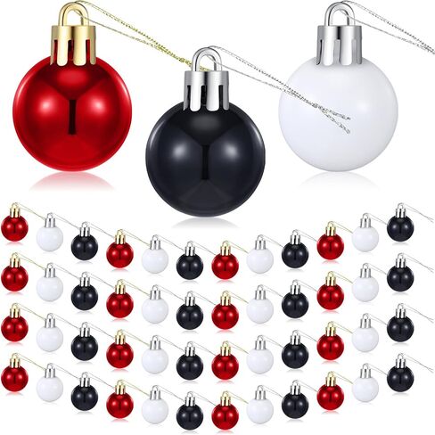 Sumind 48 Pieces Christmas Ball Ornaments Mini Shiny Multicolor Christmas Ball Ornament Xmas Miniature Ball Tree Decorations for Christmas Tree Party Holiday Decor (Multicolored,1.2 Inch) in Saudi Arabia