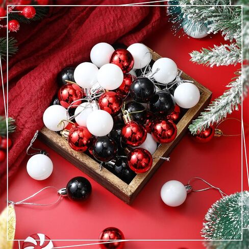 Sumind 48 Pieces Christmas Ball Ornaments Mini Shiny Multicolor Christmas Ball Ornament Xmas Miniature Ball Tree Decorations for Christmas Tree Party Holiday Decor (Multicolored,1.2 Inch) in Saudi Arabia