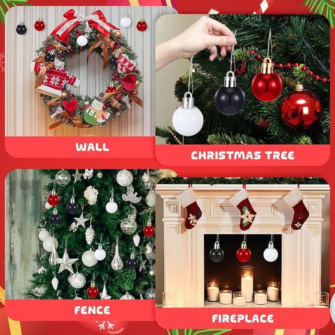 Sumind 48 Pieces Christmas Ball Ornaments Mini Shiny Multicolor Christmas Ball Ornament Xmas Miniature Ball Tree Decorations for Christmas Tree Party Holiday Decor (Multicolored,1.2 Inch) in Saudi Arabia
