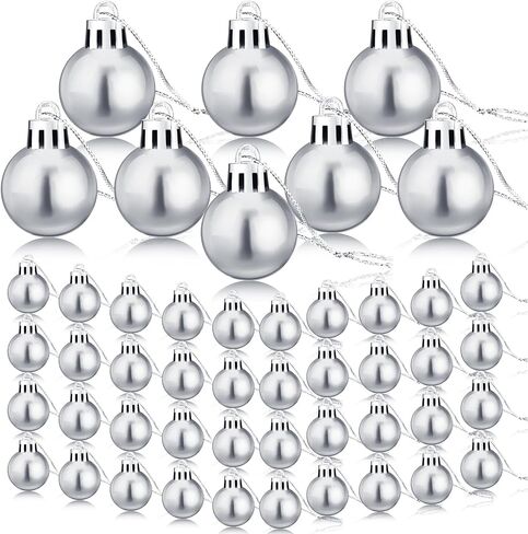 Sumind 48 Pieces Christmas Ball Ornaments Mini Shiny Multicolor Christmas Ball Ornament Xmas Miniature Ball Tree Decorations for Christmas Tree Party Holiday Decor (Multicolored,1.2 Inch) in Saudi Arabia