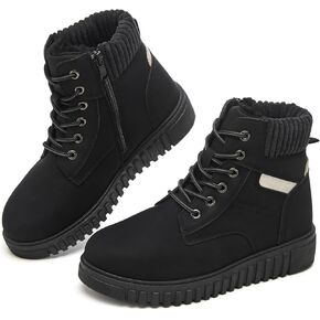 Women's Ankle Boots & Booties Waterproof Boots for Women Black Hiking Boots Women Combat Non Slip Snow Boots for Outdoor Work