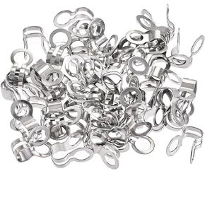 uxcell Ball Chain Connector, Double Ring Type Link Stainless Steel Loop Connection