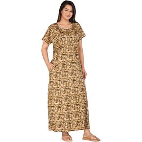 soft indian nighty for women, maxi nightgowns for women Cotton Sleepwear comfort nightwear dress,